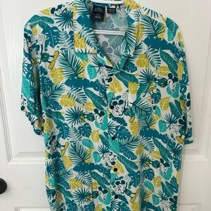 Disney Mickey Mouse Tropical Leaf Men's Shirt
